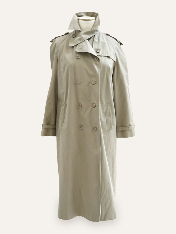 Golden Gate Double-Breasted Khaki Maxi Trench