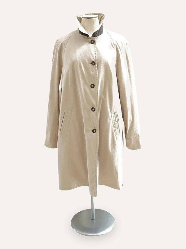 Single Breasted Wool Trench Coat