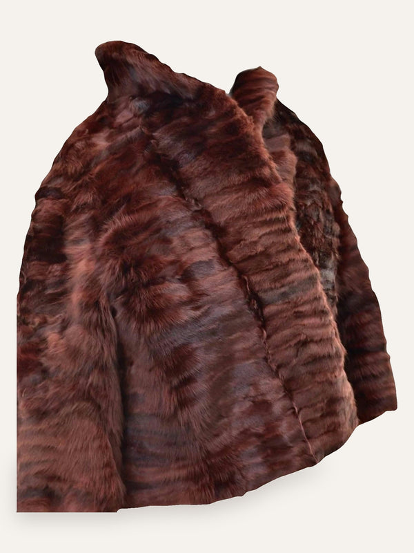 Genuine Real Fur Collar Short Jacket