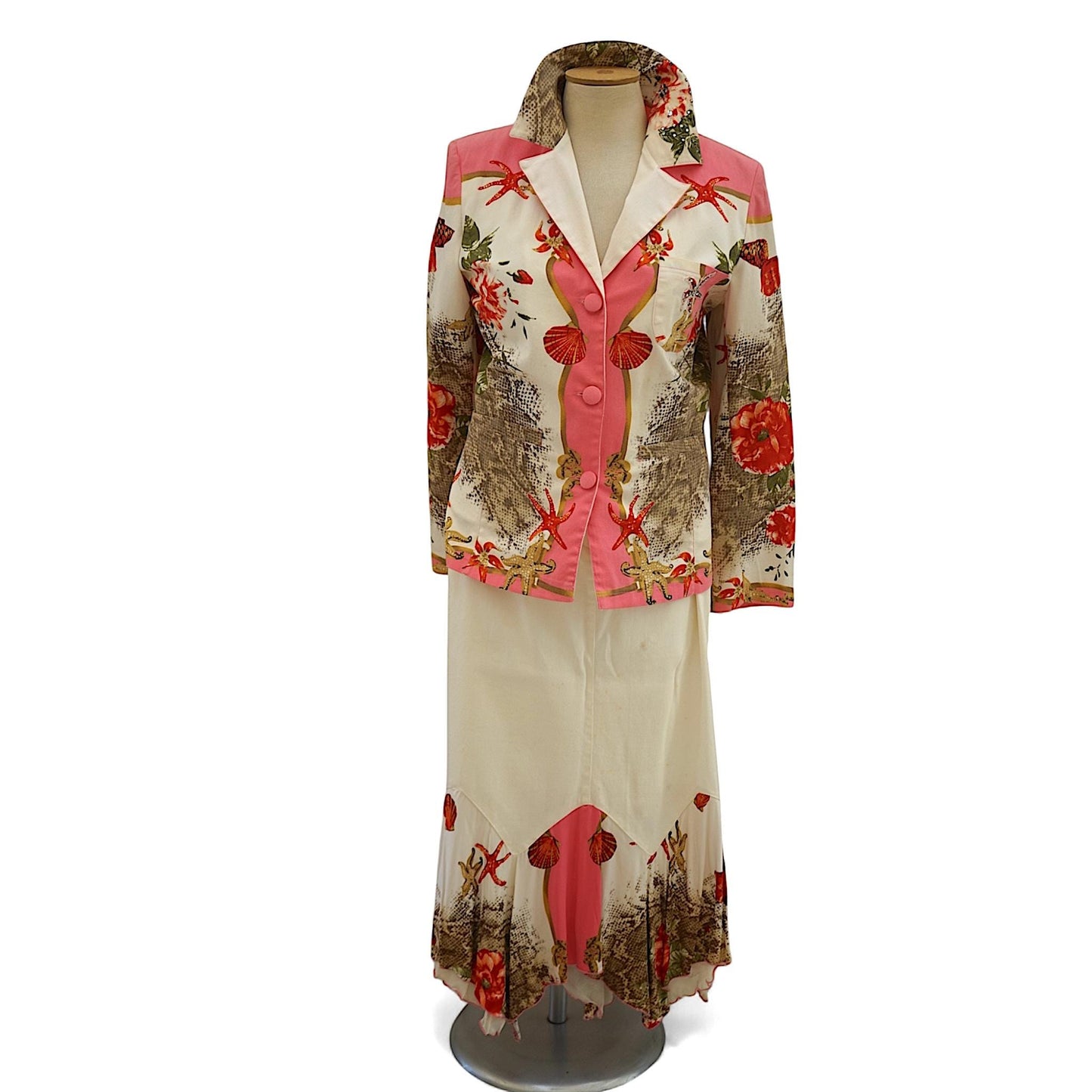 Romano Firenze 1980s Floral Cotton Two-Piece Set