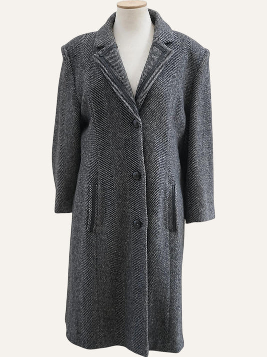 Vintage Wool Herringbone Coat