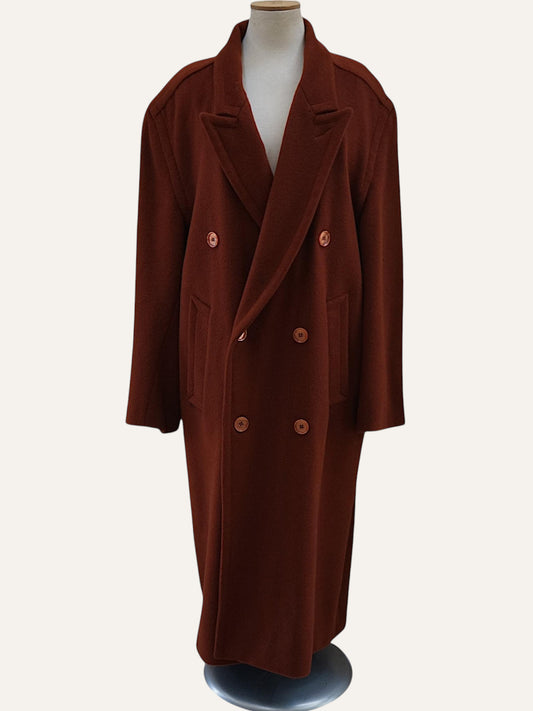 Nico Verhey Amsterdam Brick Wool Maxi Coat