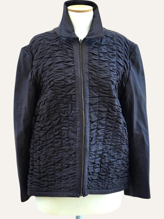 Maddox Draped Leather Jacket