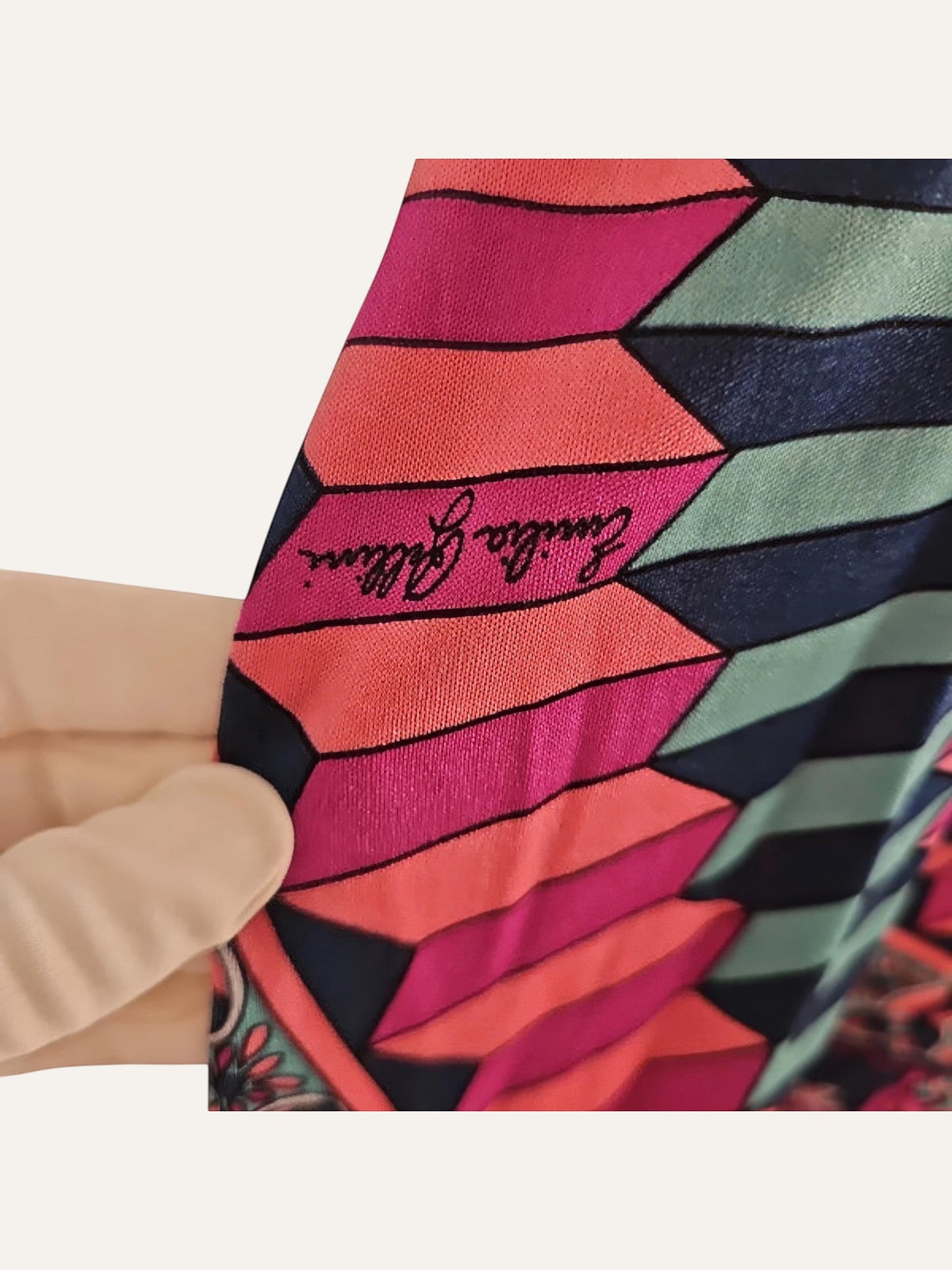 Emilia Bellini Archival Pure Silk Psychedelic Print Shirt