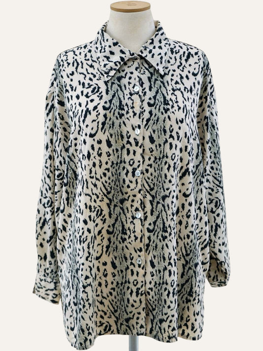 Noir & Chalk Leopard Print Shirt