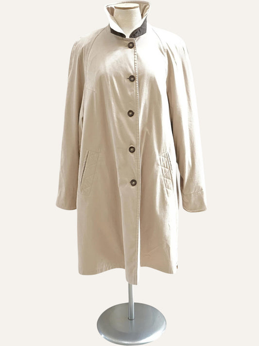 Single Breasted Wool Trench Coat