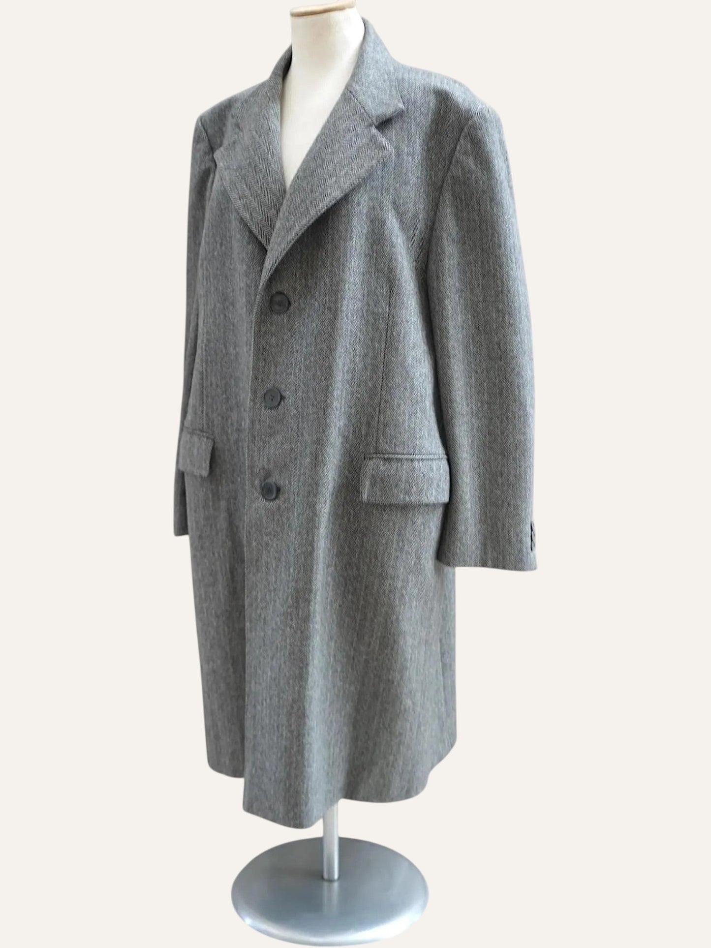 Wool Herringbone Coat