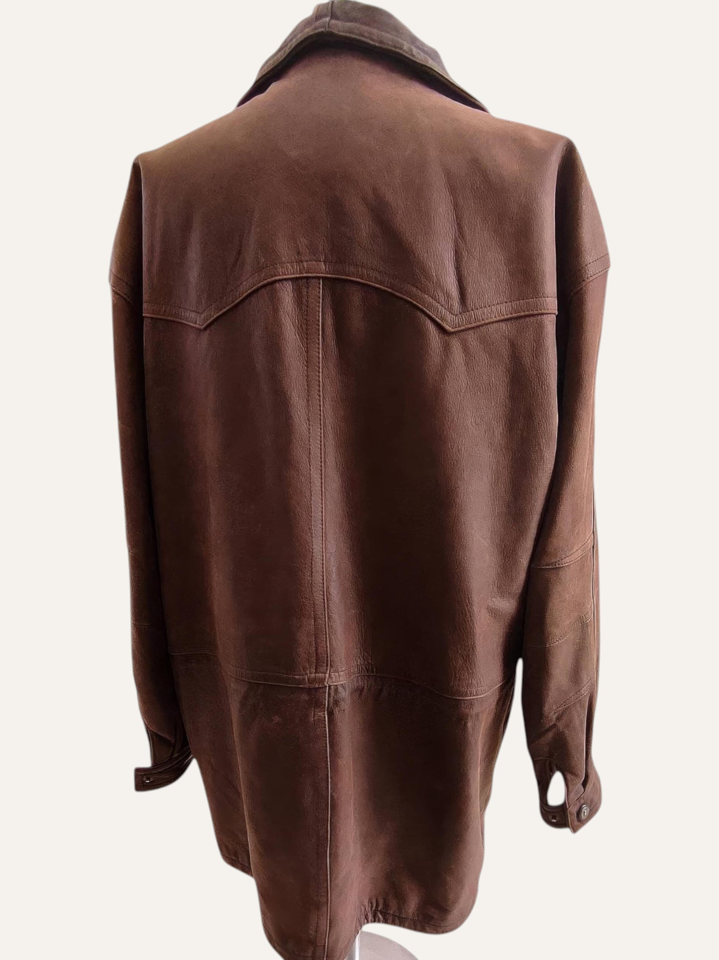 Peter Hahn Oversized Leather Coat