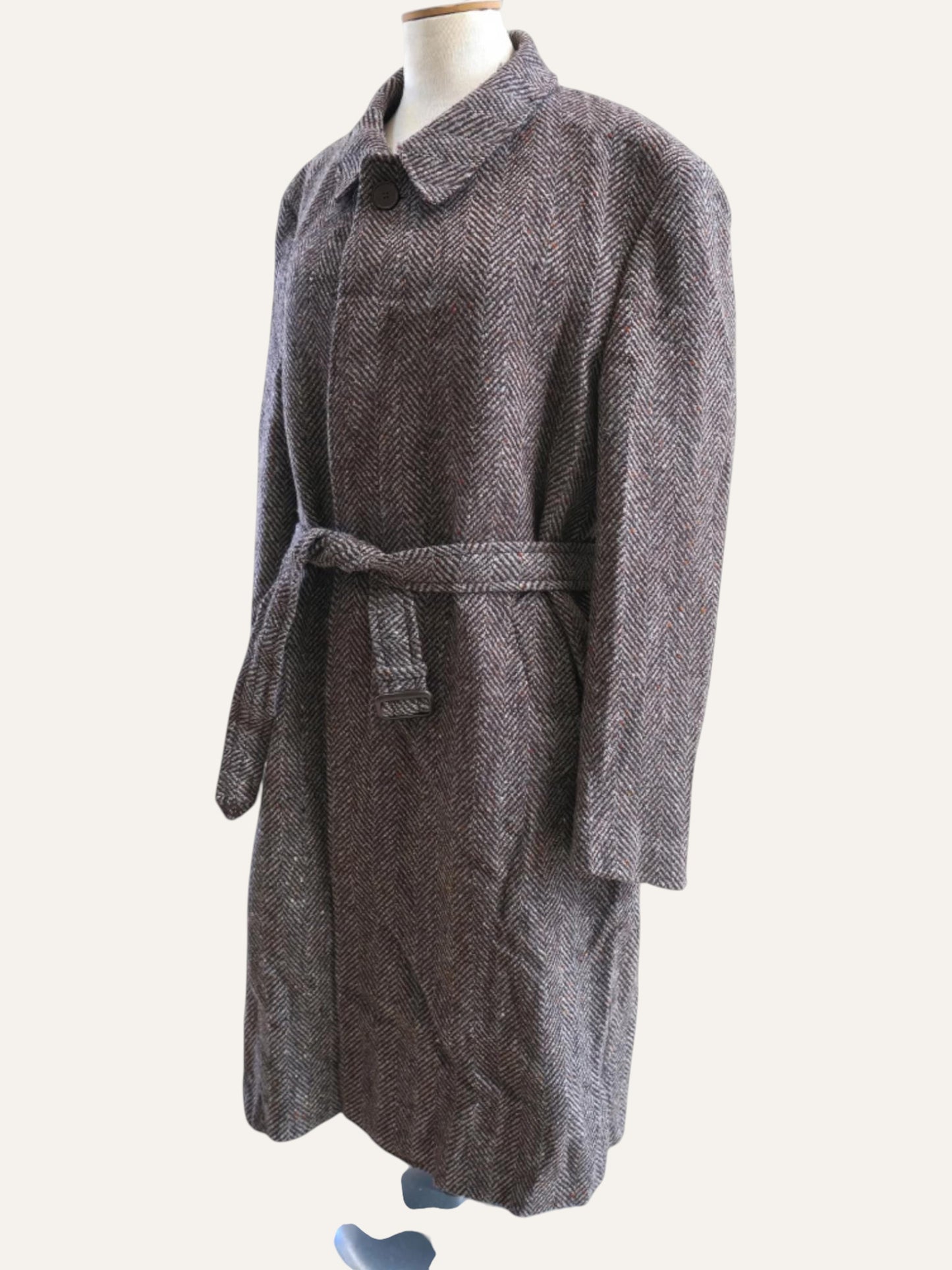 Jvlivs Wool Herringbone Wrap Coat