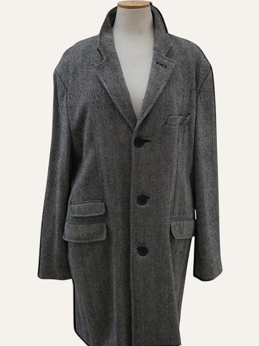 Vintage Wool Herringbone Coat