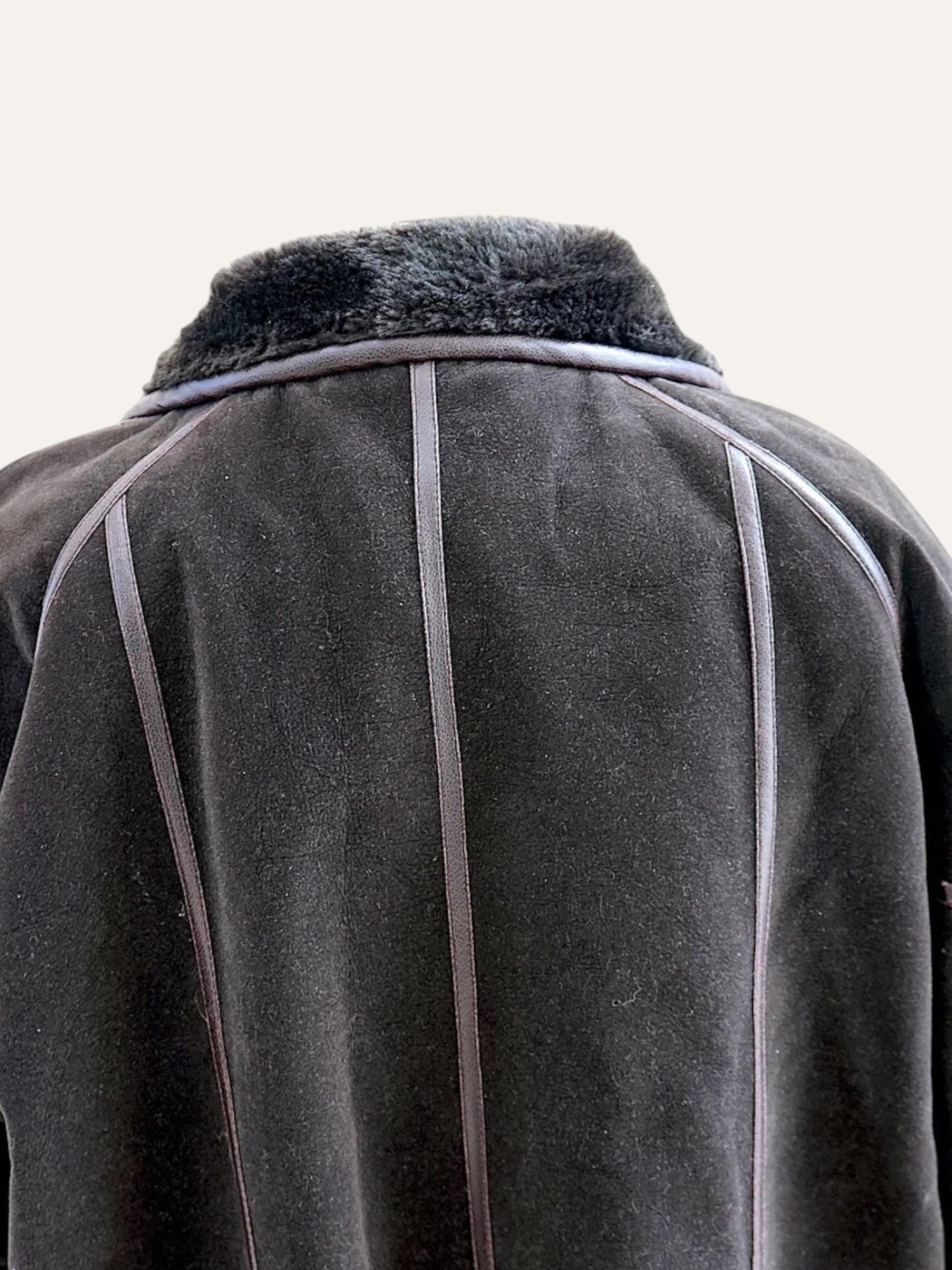 Velvet Faux Shearling Coat