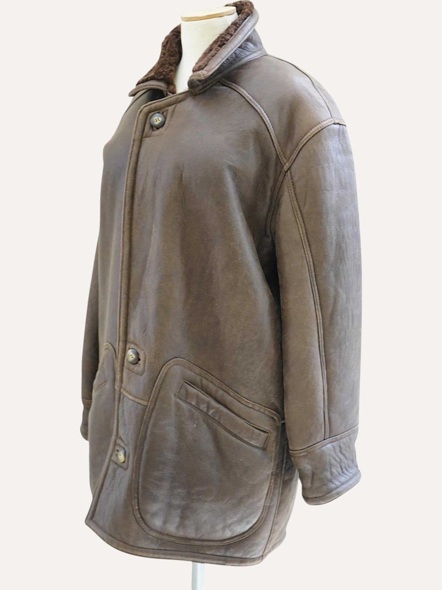 Y2K Genuine Shearling Coat