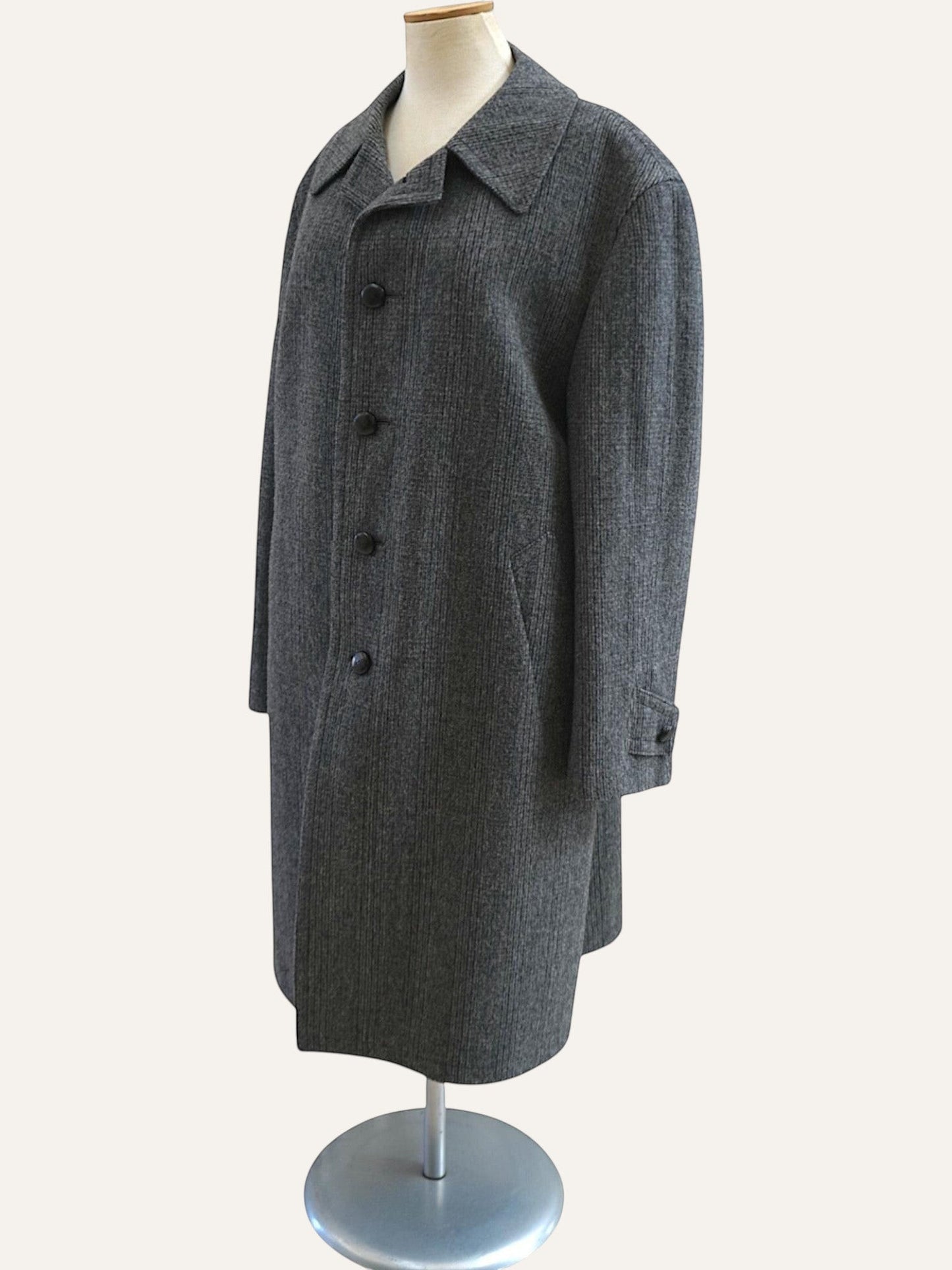 Erdmann Mohair & Wool Houndstooth Coat