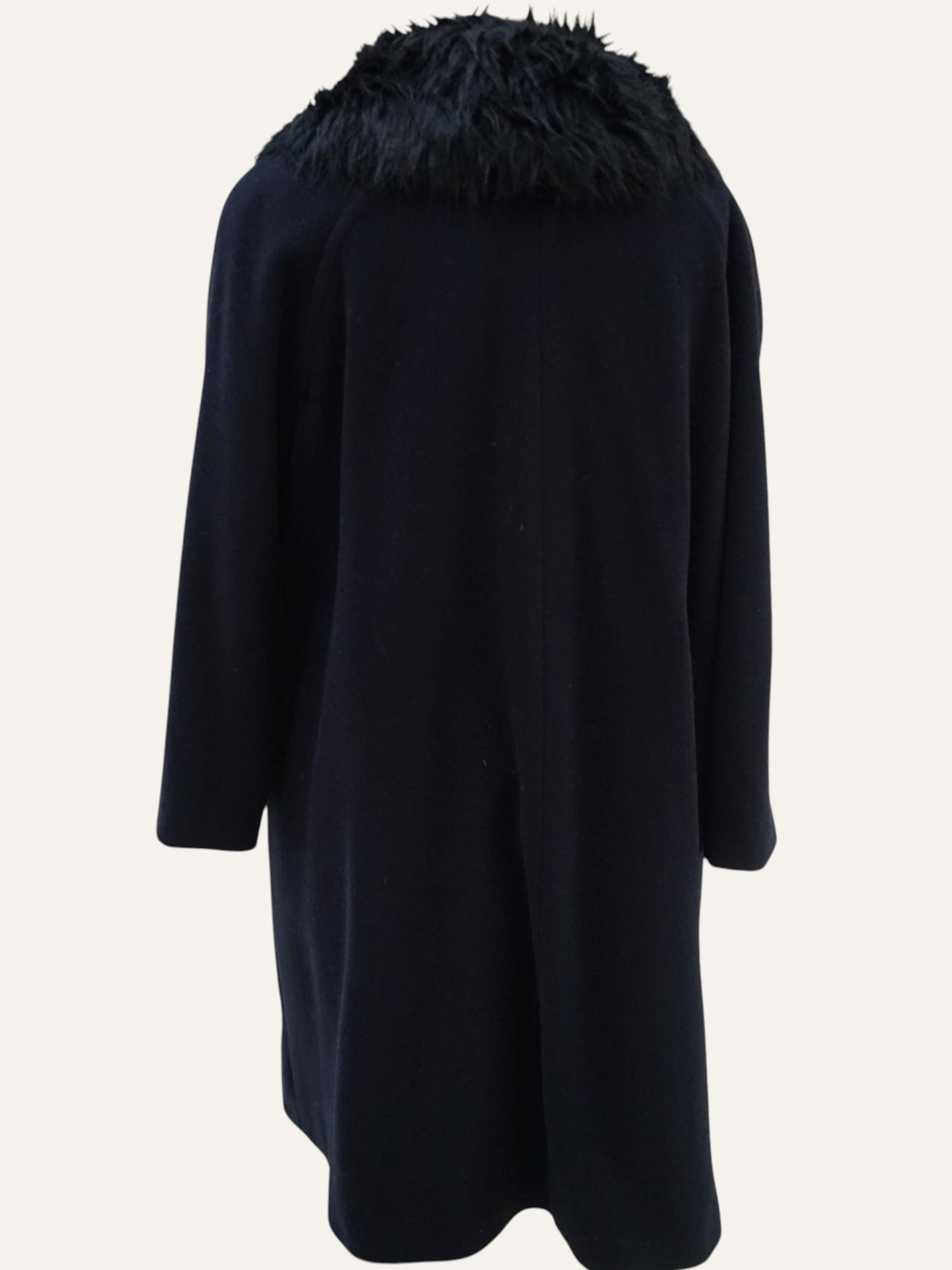 Alba Fornari Virgin Wool & Fur-Collar Coat