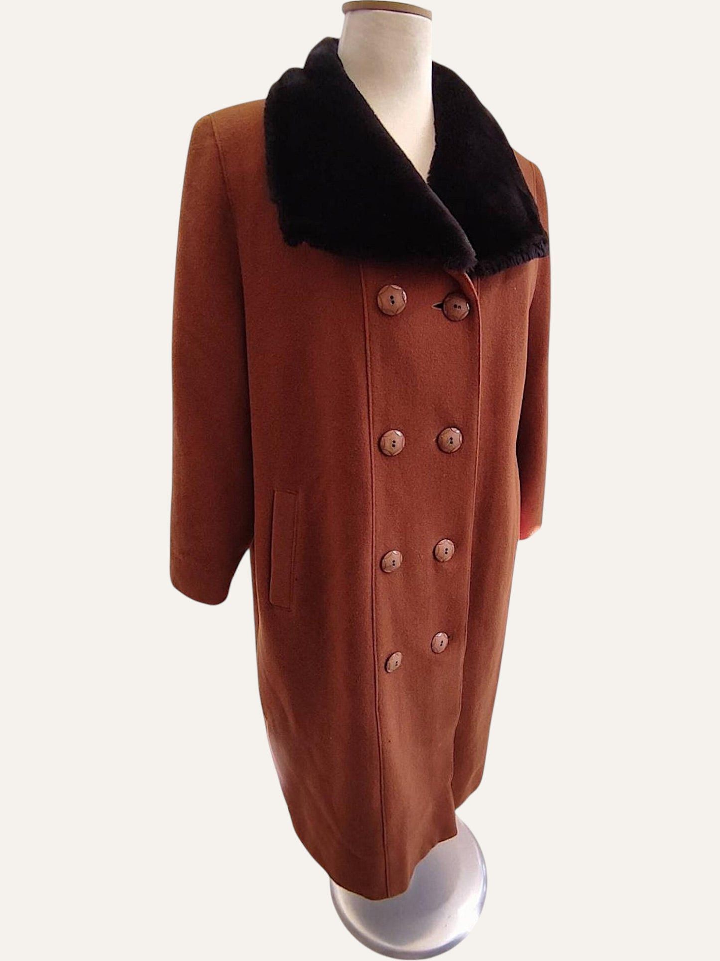 Malamis Tailored Terracotta Wool Coat