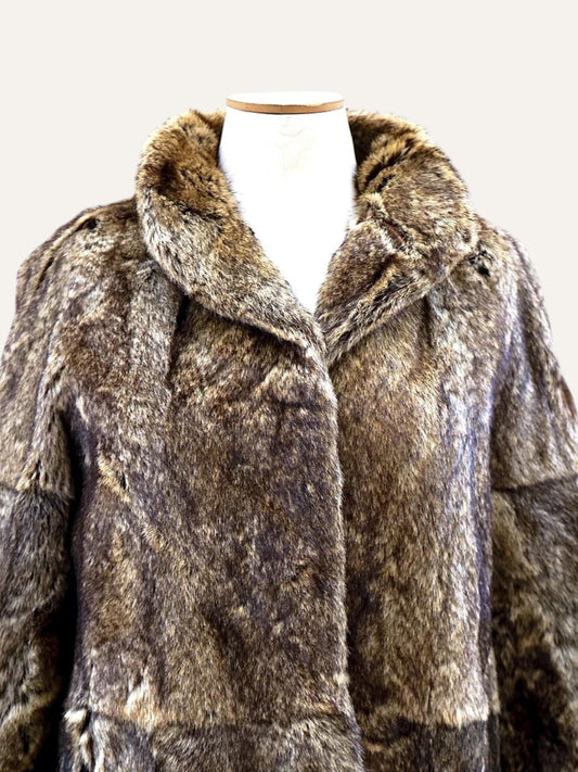 Artisan Long Hair Fur Patchwork Coat