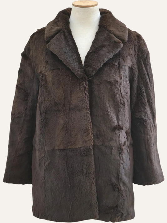 Natural Midi Fur Coat