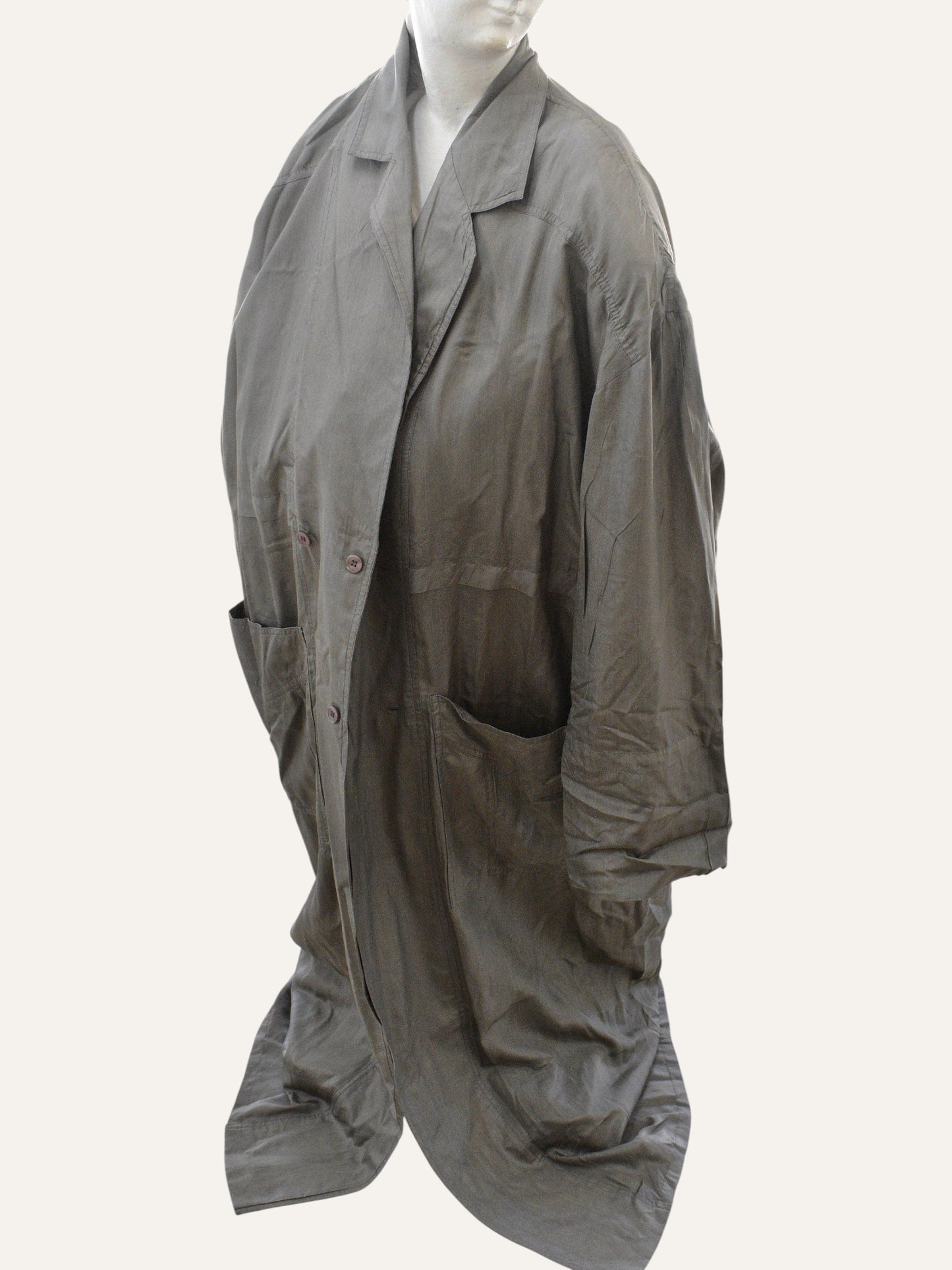 Vintage Pure Silk Maxi Coat