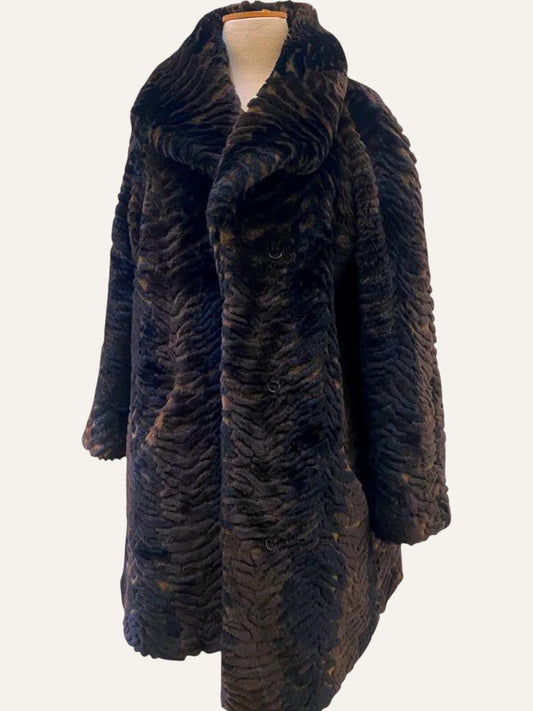 Vintage Vegan Fur Coat