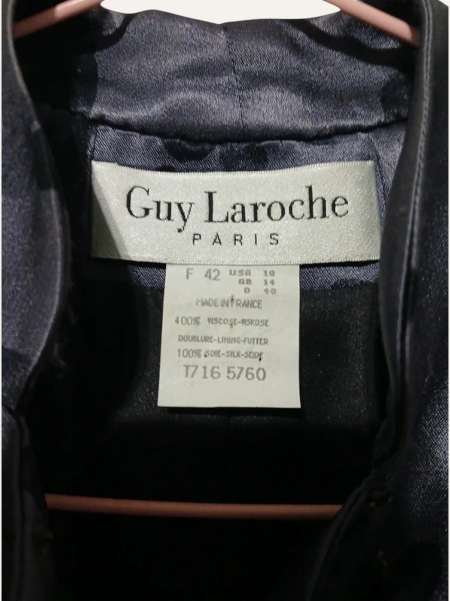 Guy Laroche Floral Satin Silk-Lined Jacket