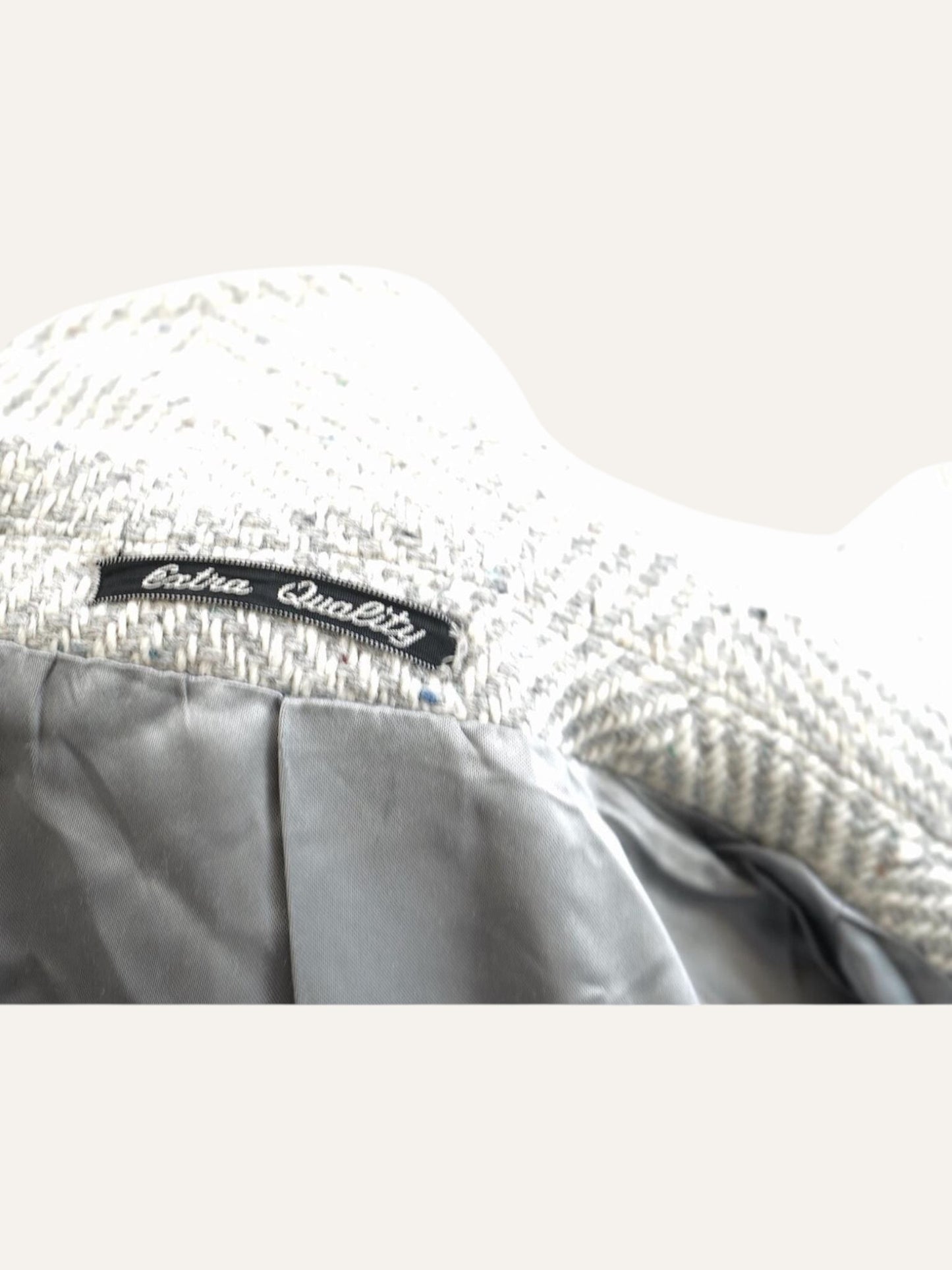 Speckled Herringbone Pure Wool Wrap Coat