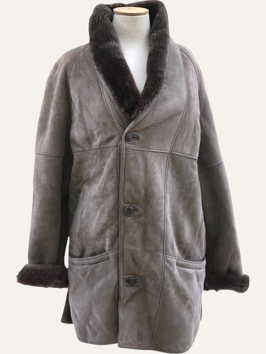 Vintage Shearling Aviator Coat