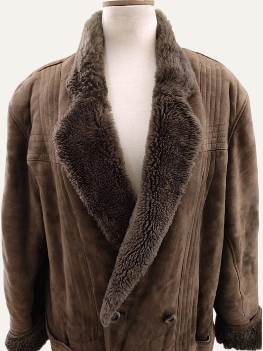 Real Leather Sheepskin Shearling Coat