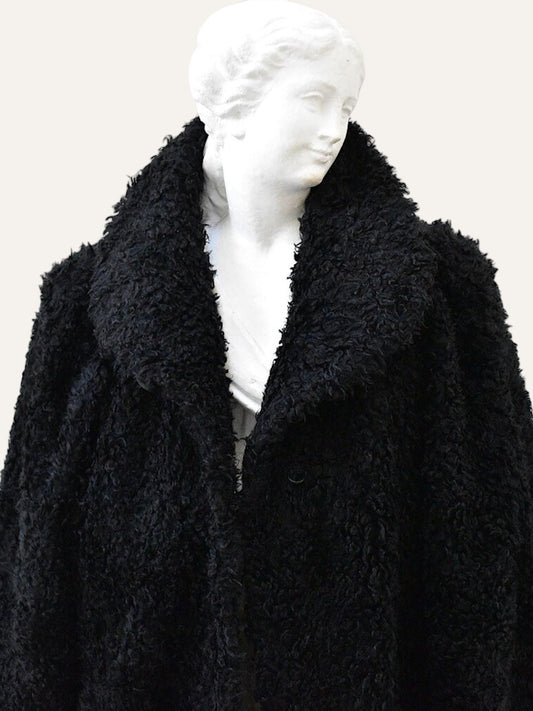Elizabeth Collection Faux Swakara Maxi Coat