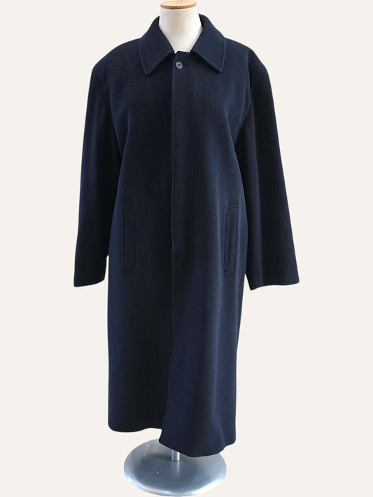 Profilo navy wool raglan coat, front view