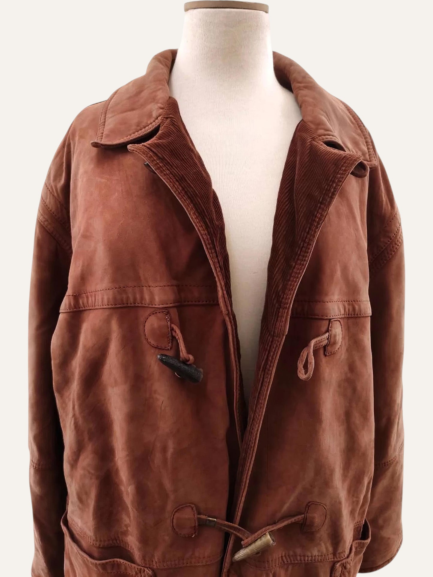 Leather Duffle Coat