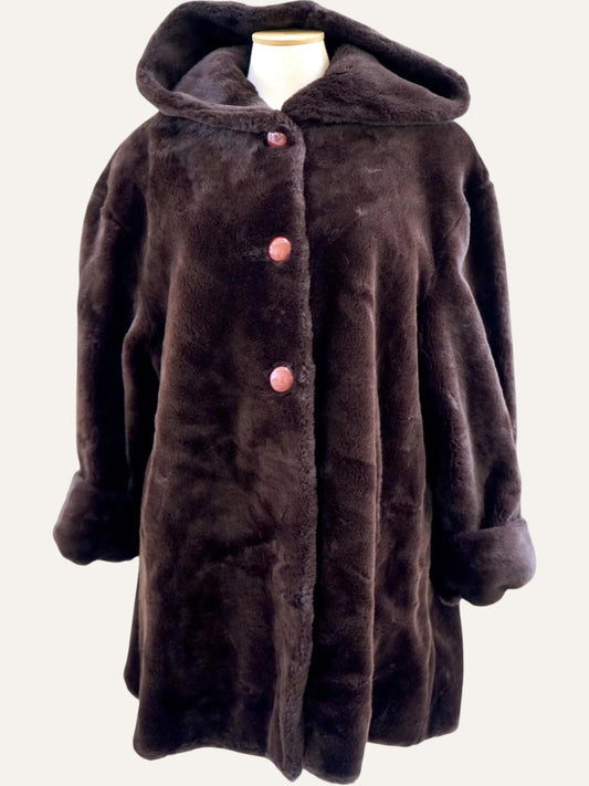 Faux Fur Hooded Coat