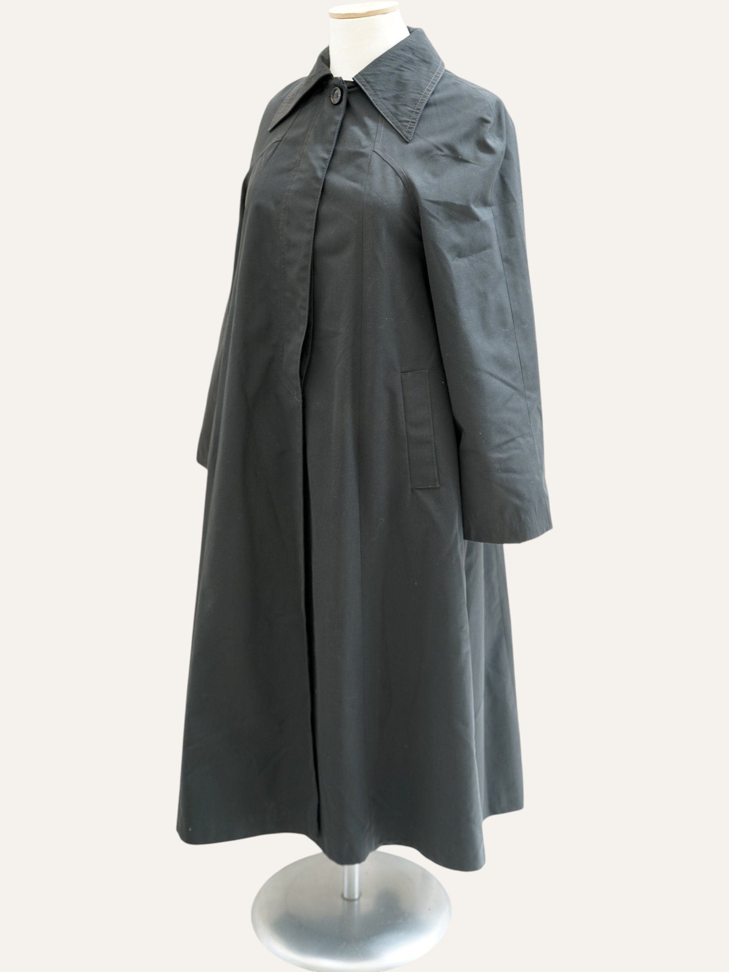 Raglan A-Line Flared Trench Coat