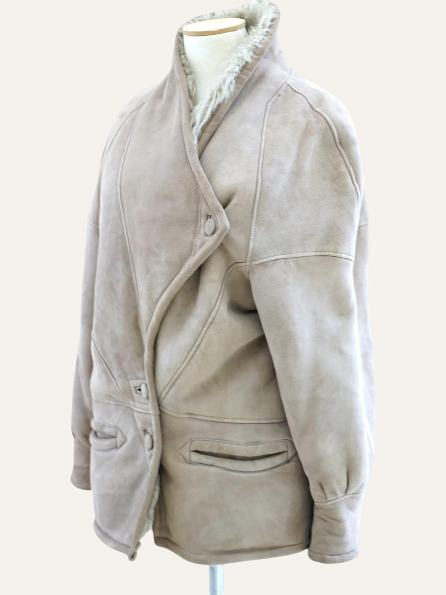 Shearling Jacket with Asymmetric Closure