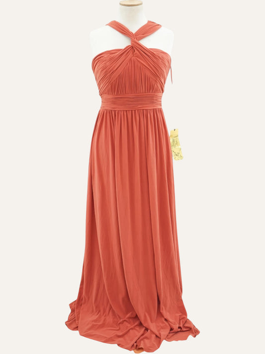 Tangerine Open Back Jersey Dress