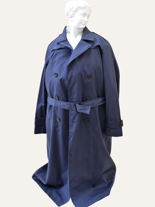 Military Trench Coat in Midnight