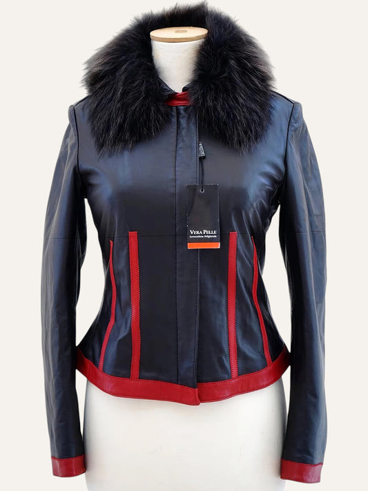 Vera Pelle Slim Fit Leather Jacket