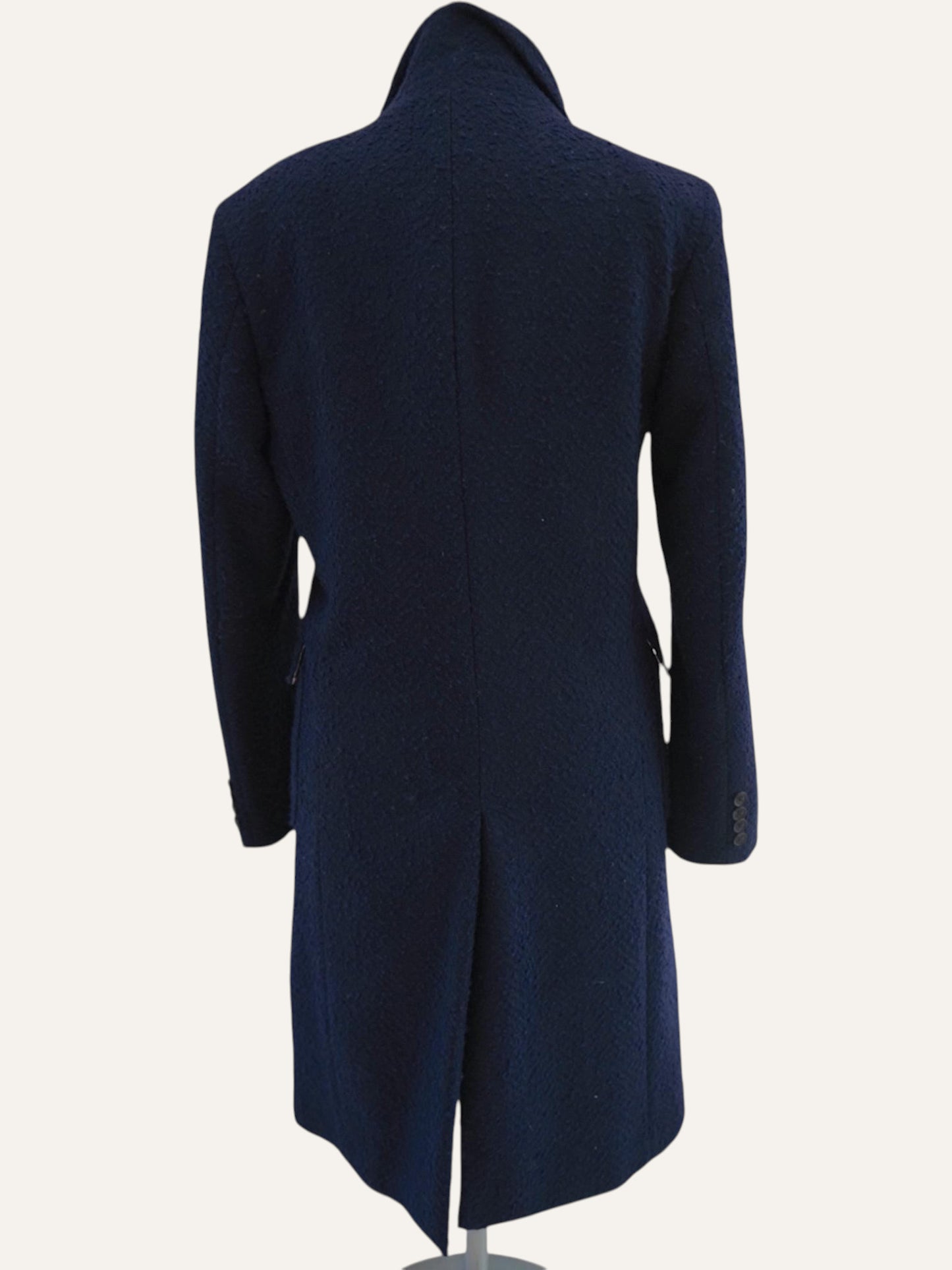 Gianni Feraud Bouclé Midnight Wool Coat