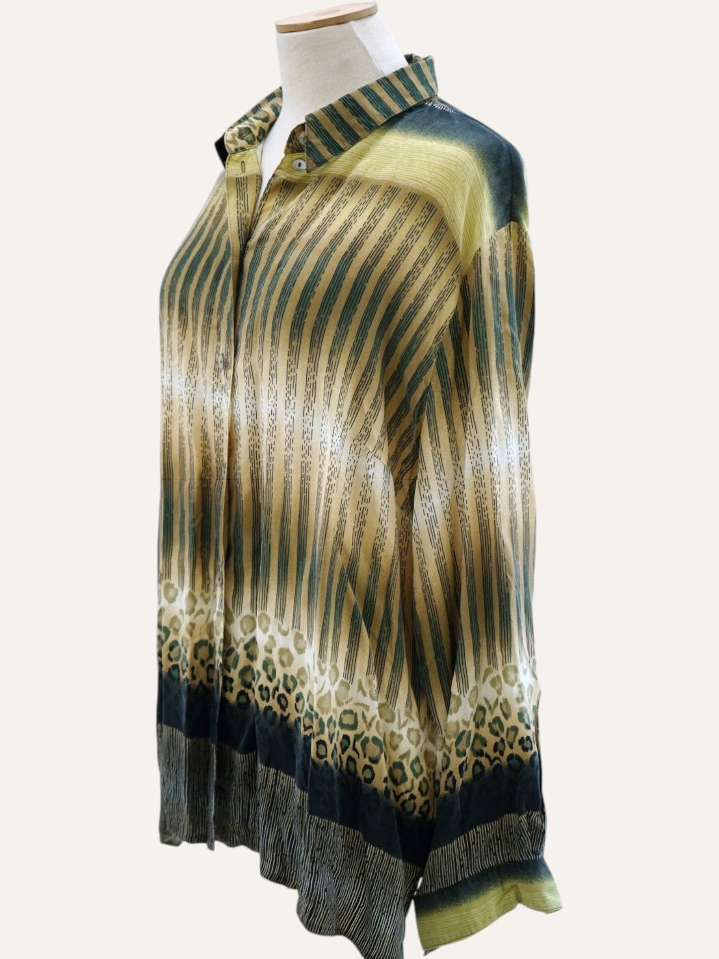 Y2K Leopard Print Cotton Shirt