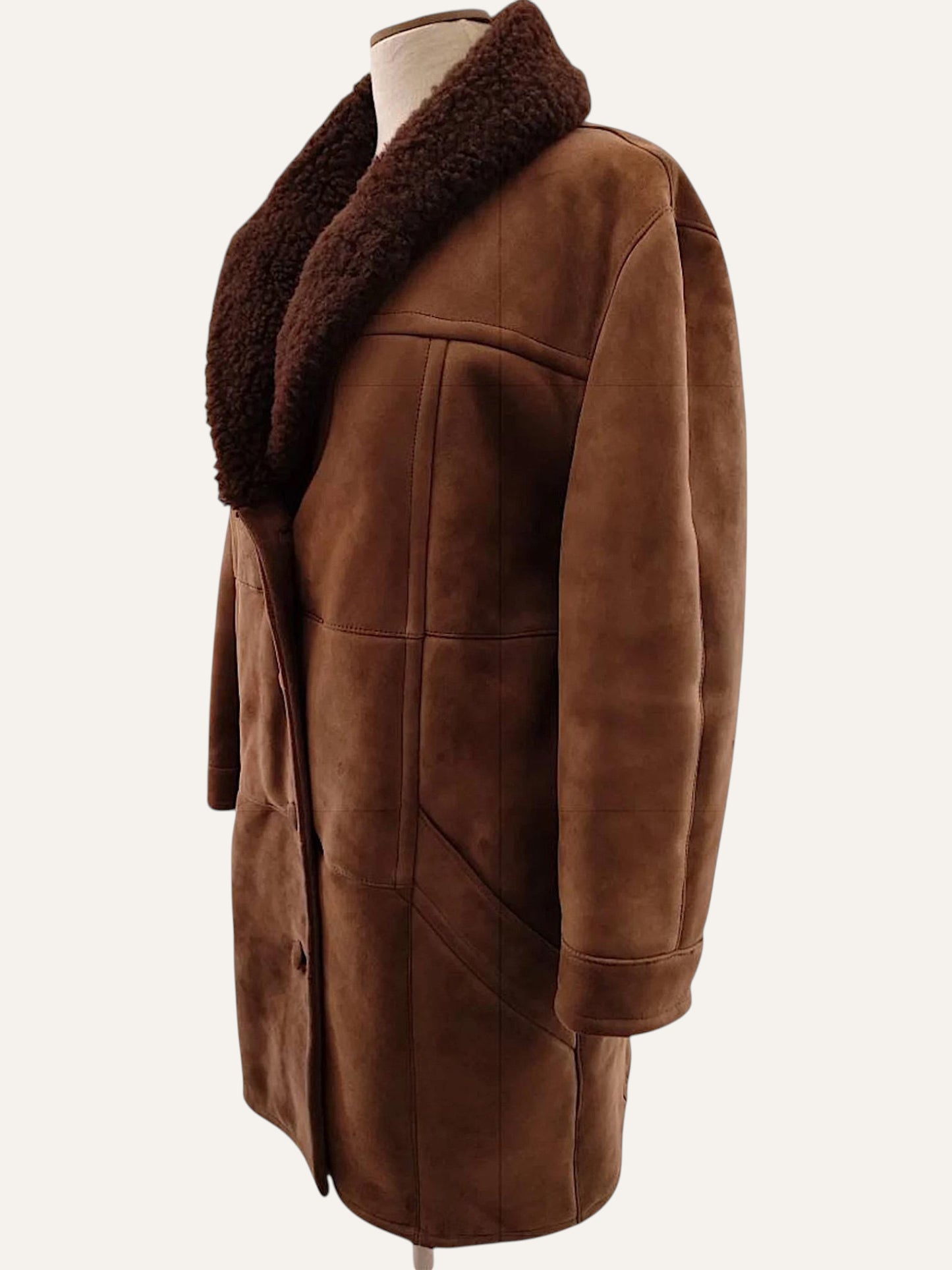 Vintage Chocolate Sheepskin Coat