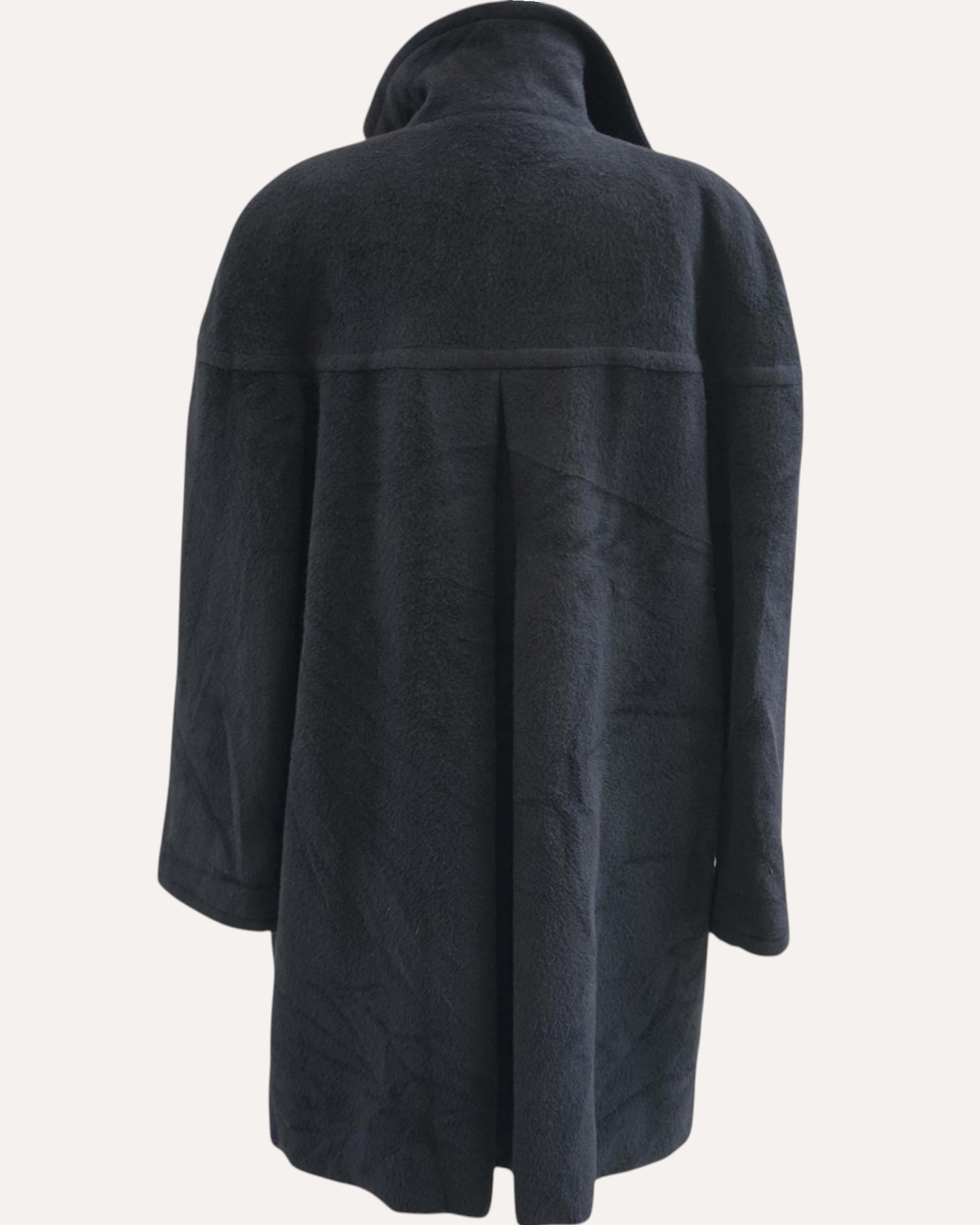 Alpaca & Wool Oversized Funnel-Neck Coat
