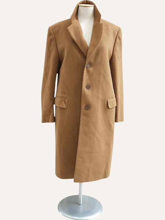 Wool Single-Breasted Tailored Coat