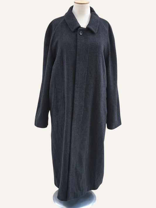 Charcoal Raglan Wool Coat
