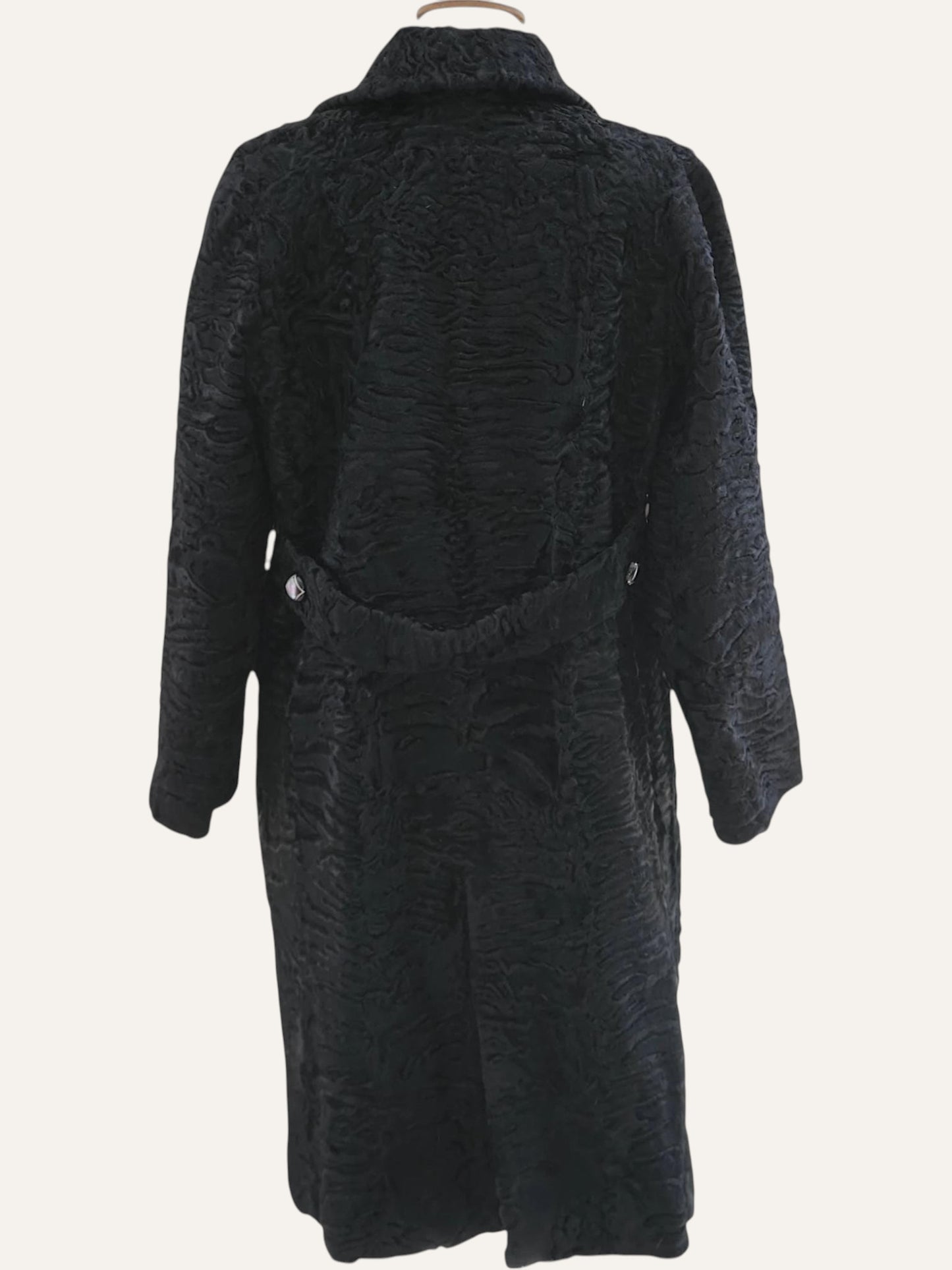 Swakara Fur Double Breasted Coat