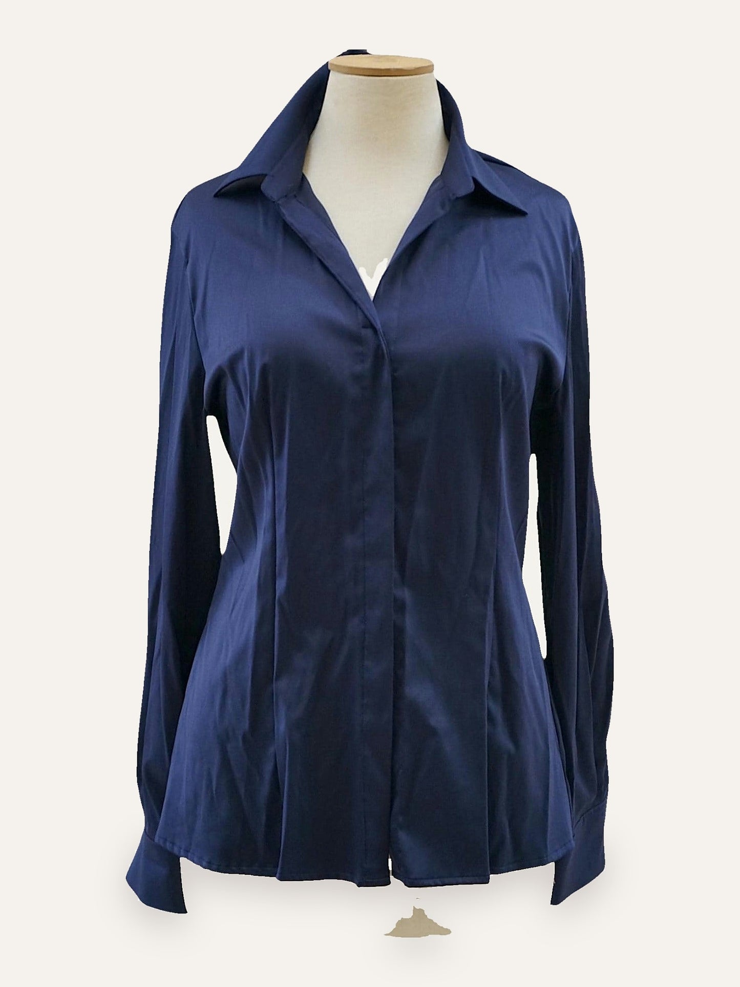 Marella La Camiceria Satin Shirt in Navy