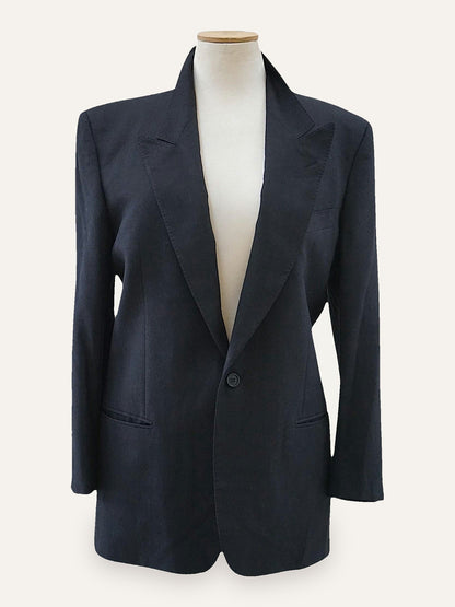 Valentino Uomo Wool Blazer in Charcoal