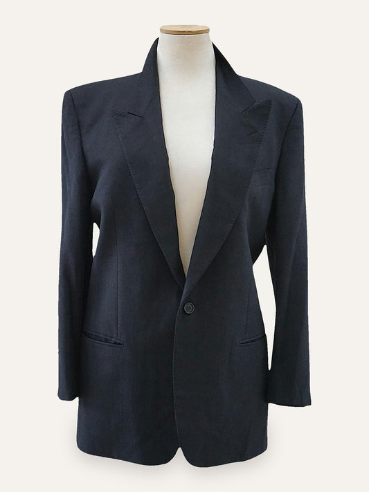 Valentino Uomo Wool Blazer in Charcoal