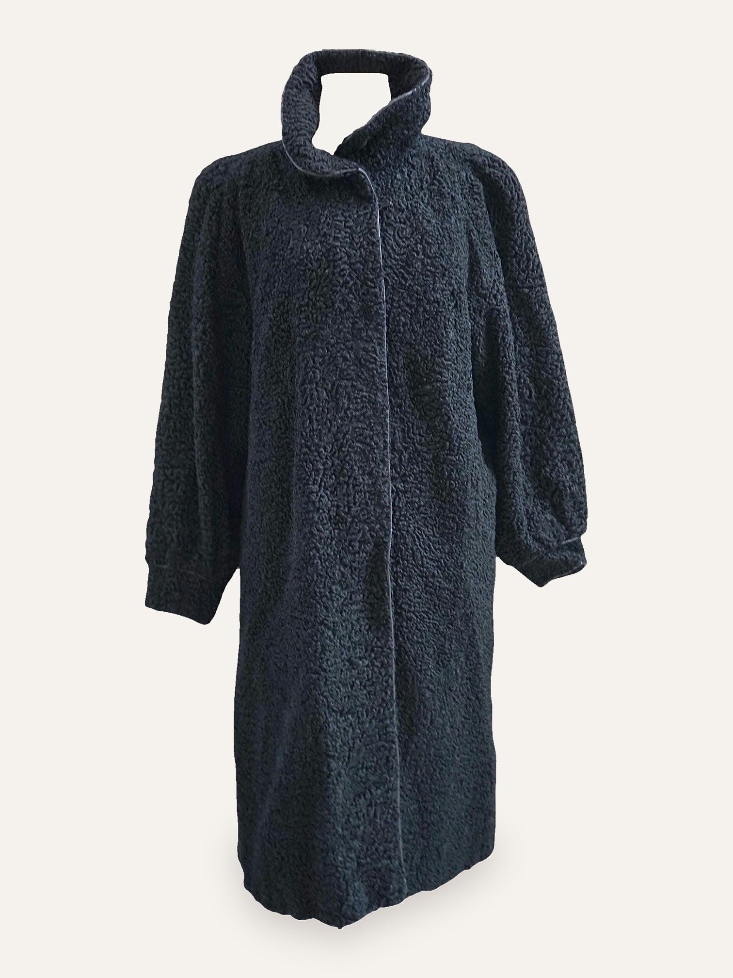 Raab & Metz Nürnberg Black Astrakhan Cocoon Coat