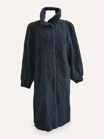 Raab & Metz Nürnberg Black Astrakhan Cocoon Coat