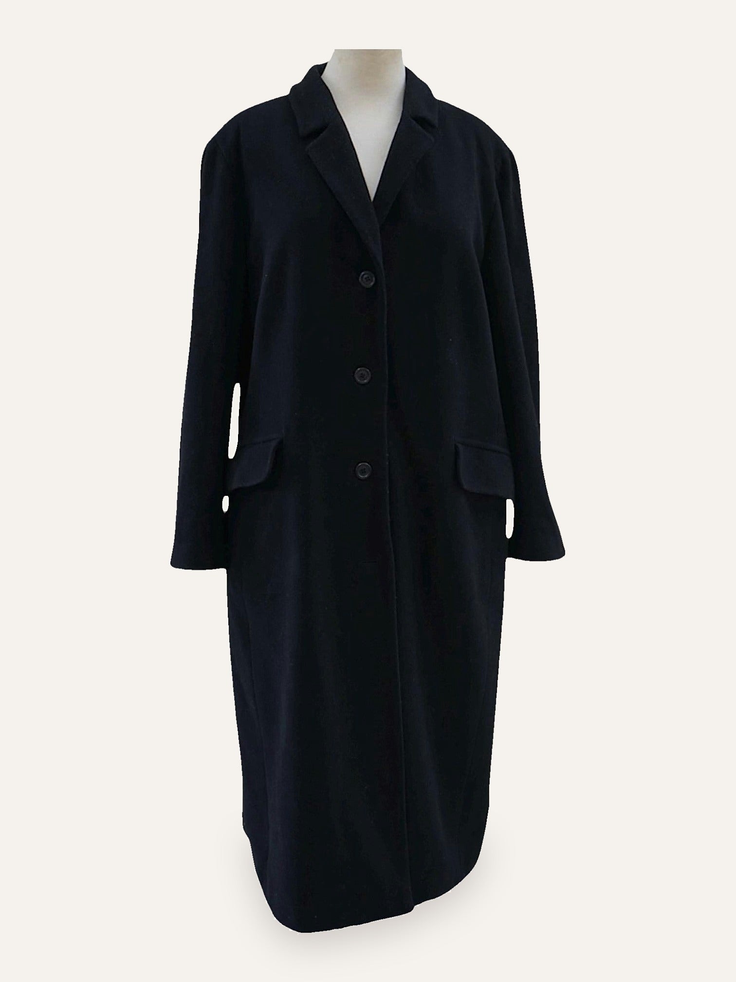 Y2k Cashmere & Wool Full Length Coat