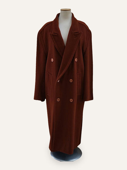 Nico Verhey Amsterdam Brick Wool Maxi Coat